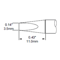 METCAL SFP-CH35 chisel soldering iron tip